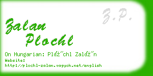 zalan plochl business card